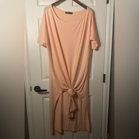 EUC Pink Maxi Dress with Slit - Picture 2 of 4